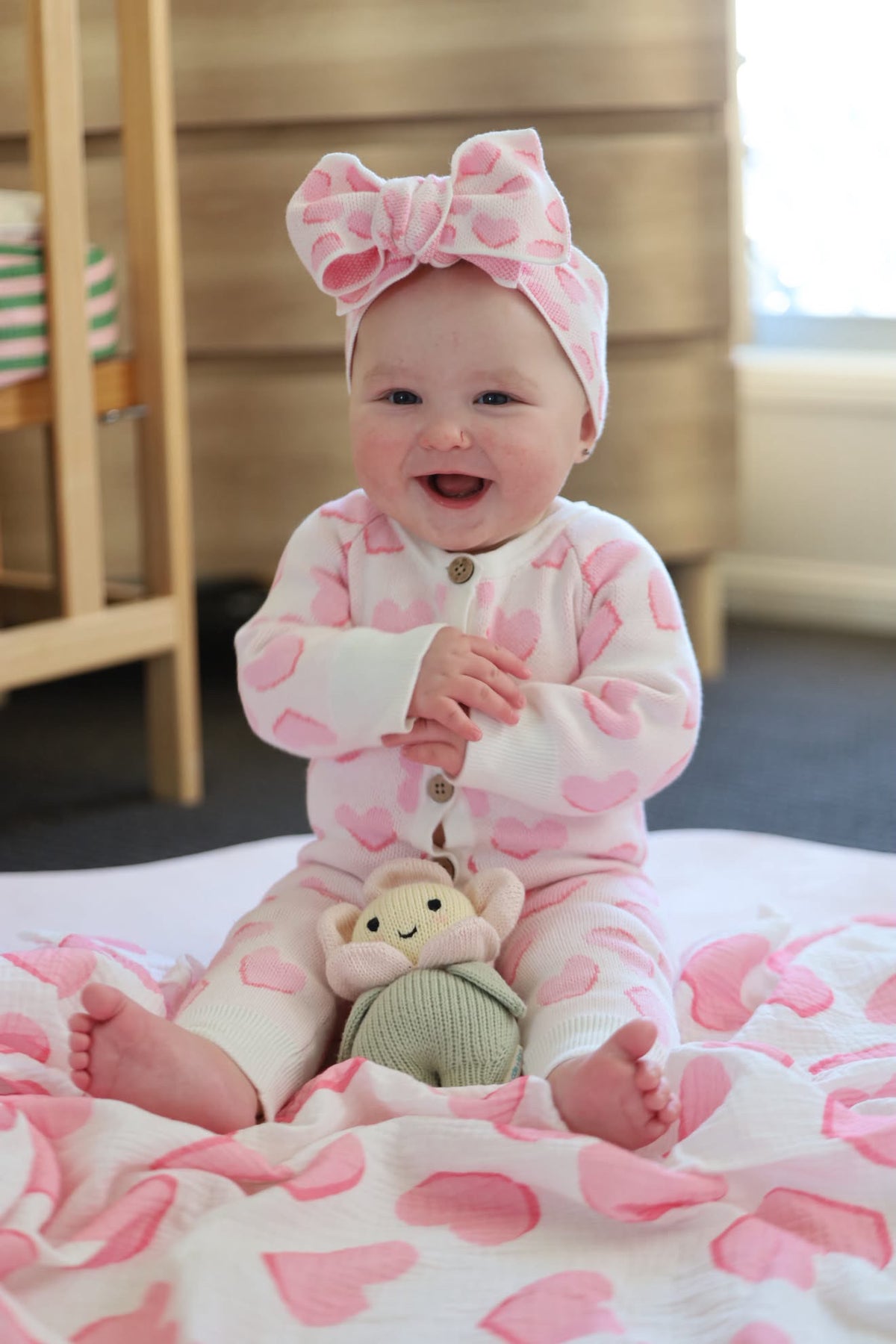 Heart Knit Romper
