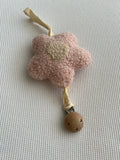 Bouclé Daisy Pacifier Clip