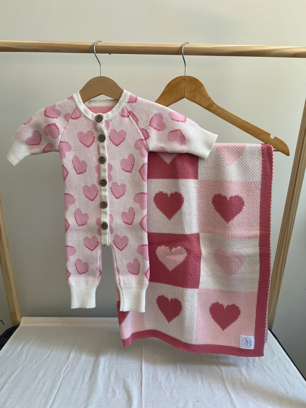 Wrapped in Love Knit Heart Romper