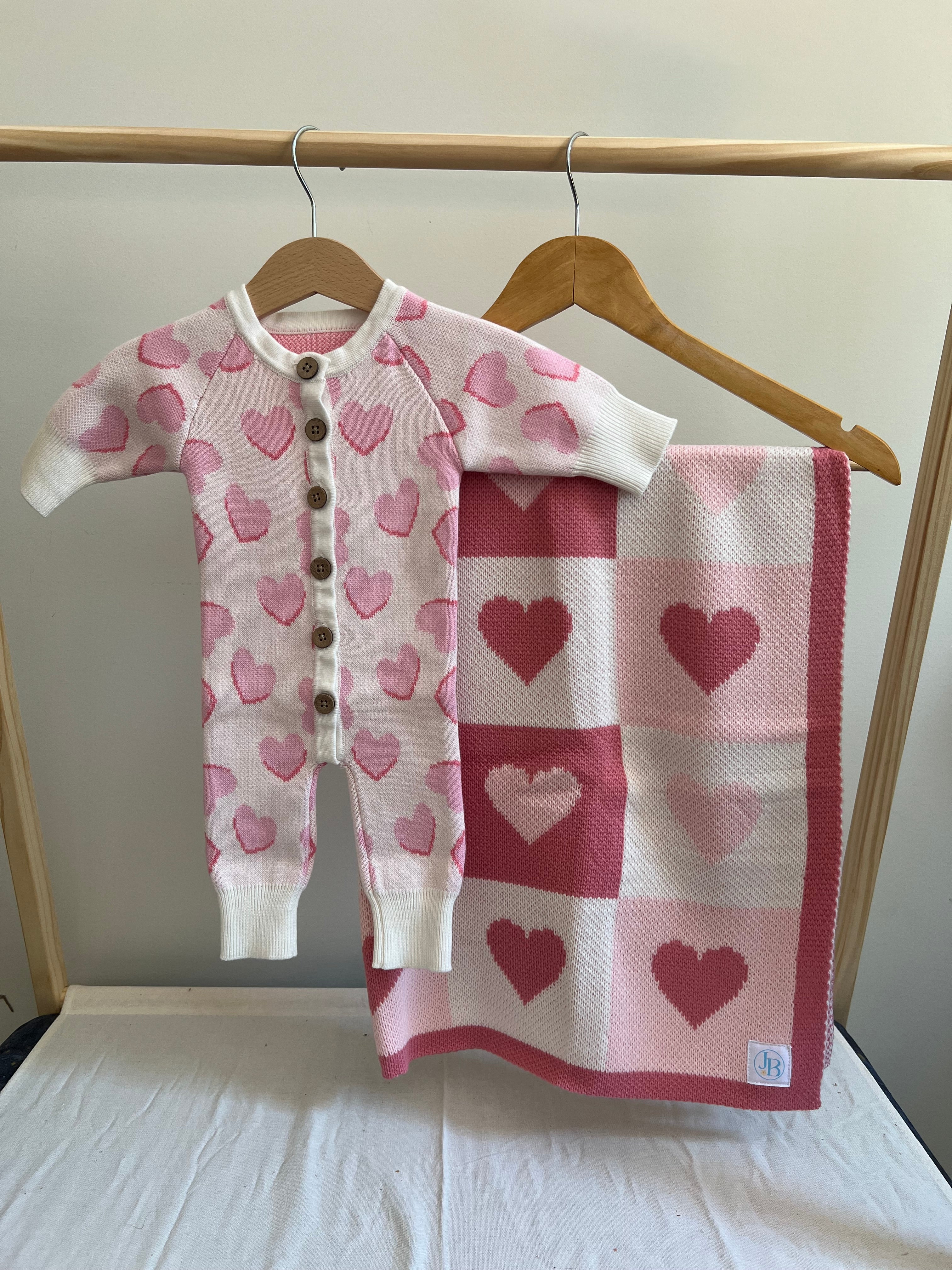 Wrapped in Love Knit Heart Romper