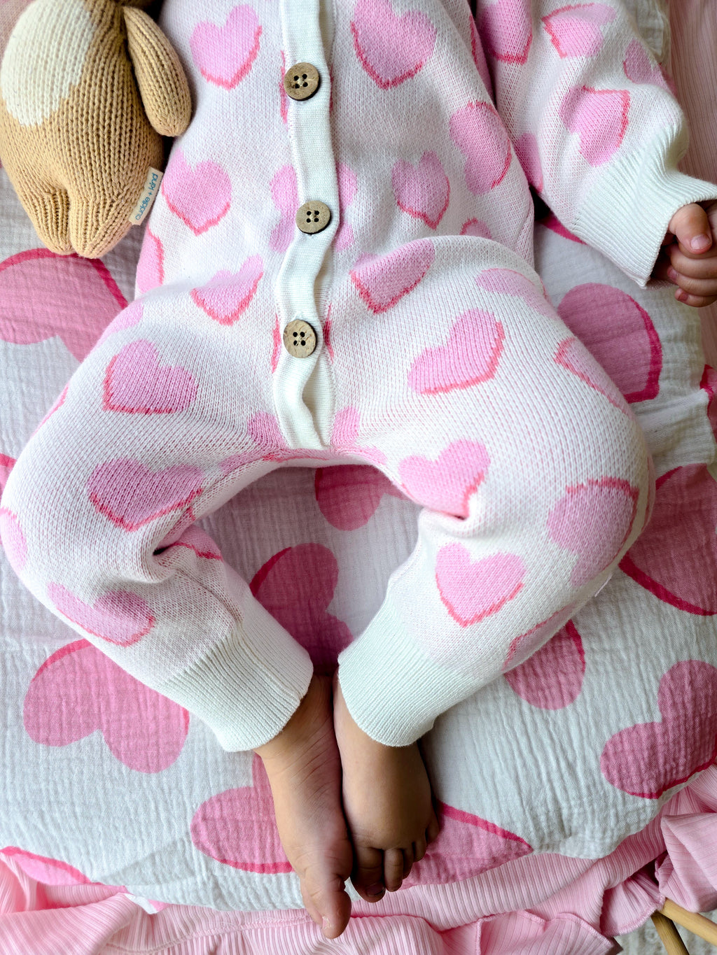Heart Knit Romper