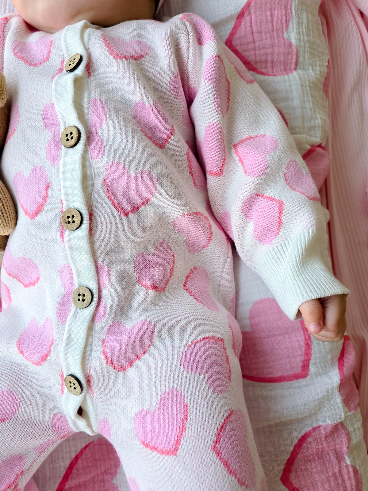 Heart Knit Romper